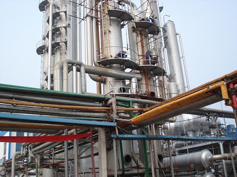 脱碳工段#1#2回收塔内壁玻璃钢防腐